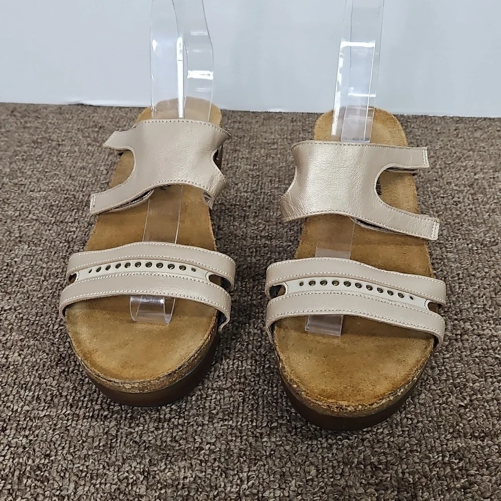 Naot Rose Gold Metallic Women's Platform Heeled Sandals Shoes Sz 40 - 9 Womens
